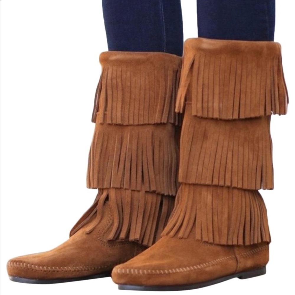 MINNETONKA Fringe Boot - Picture 1 of 2